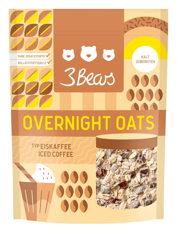 3Bears Overnight Oats Iced Coffee