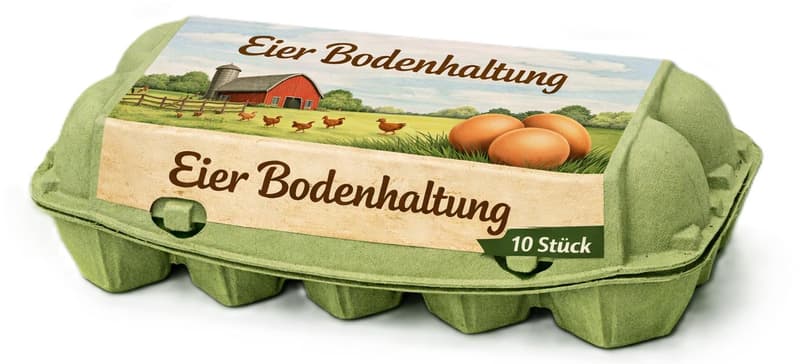 Frische Eier aus Bodenhaltung S-L