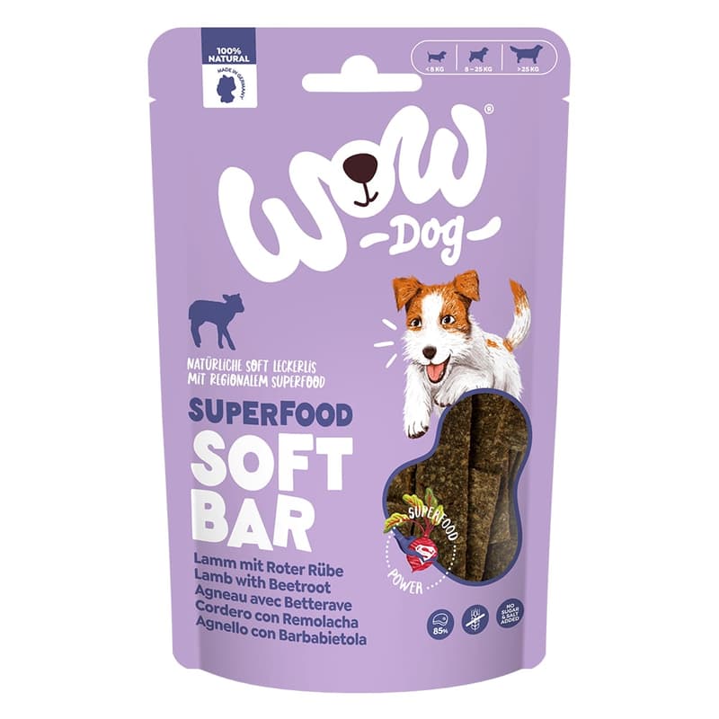 WOW DOG Soft Bar Lamb with Beetroot
