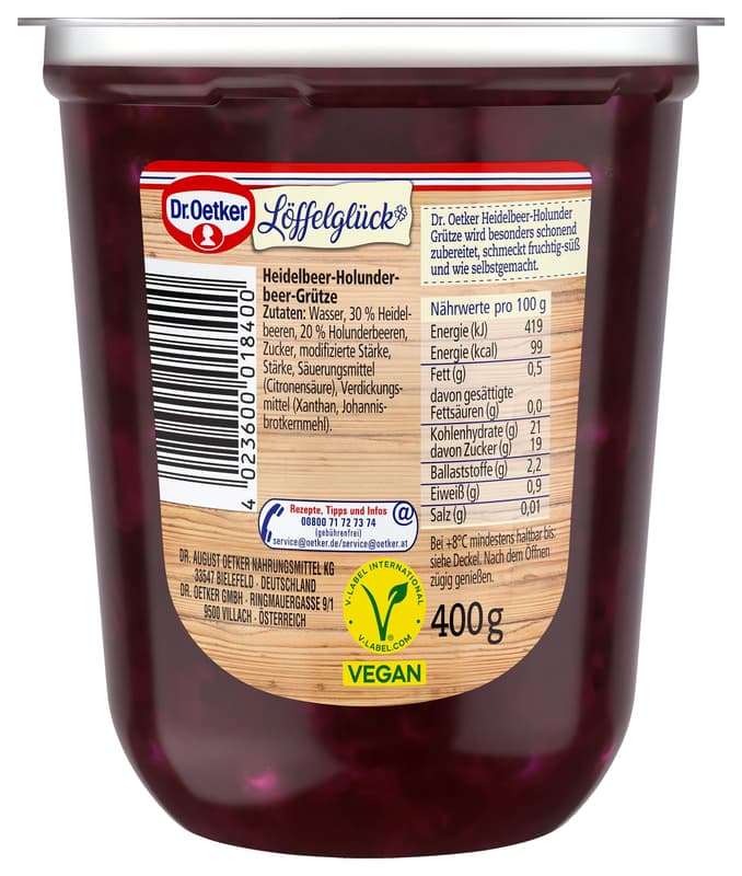 Dr. Oetker Spoonful of Joy Blueberry-Elderberry Compote
