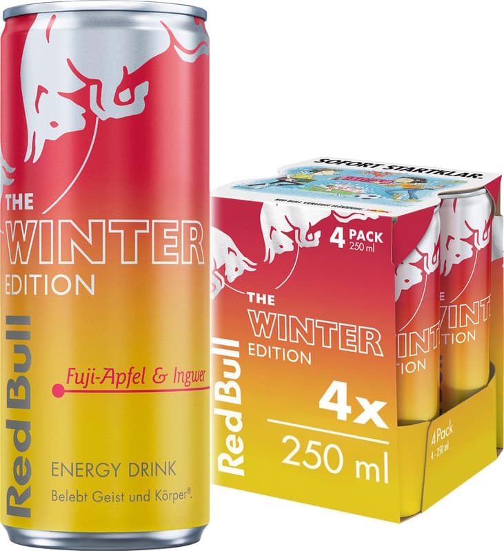 Red Bull Winter Edition Fuji-Apfel mit Ingwer 4-Pack (EINWEG)