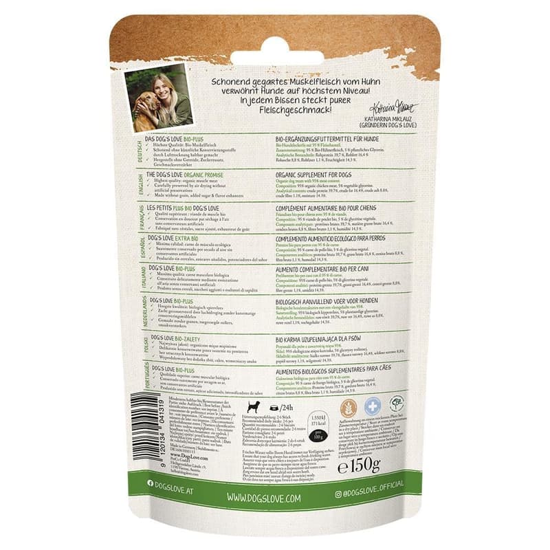 DOG'S LOVE SOFT Sticks BIO Chicken