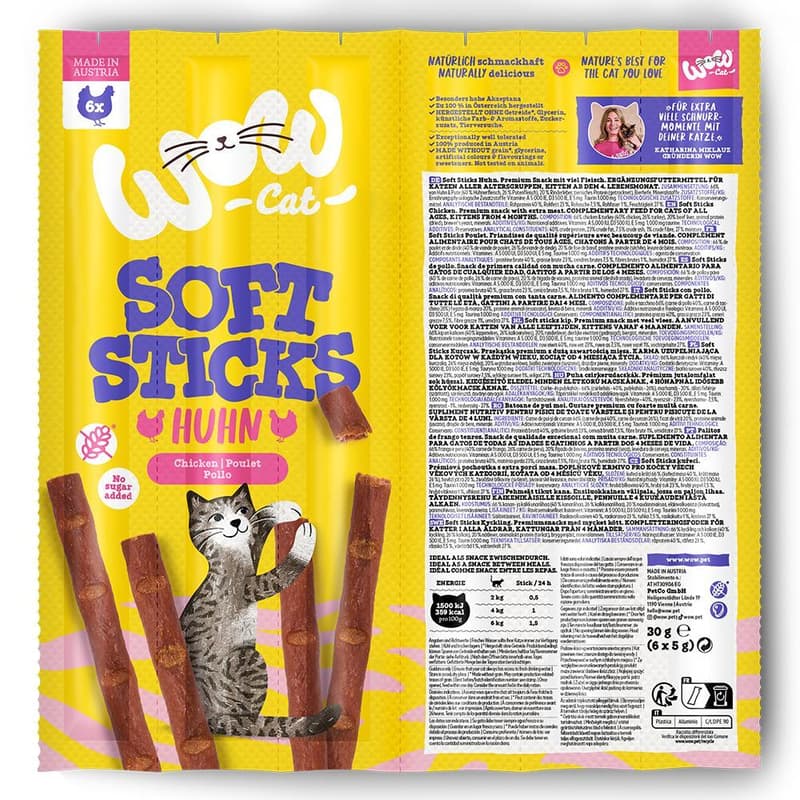 WOW CAT Soft Sticks Chicken