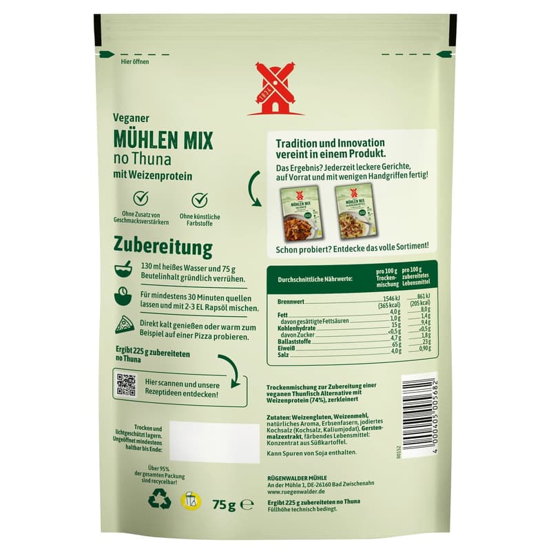 Rügenwalder Mühlen Mix No Tuna VEGAN
