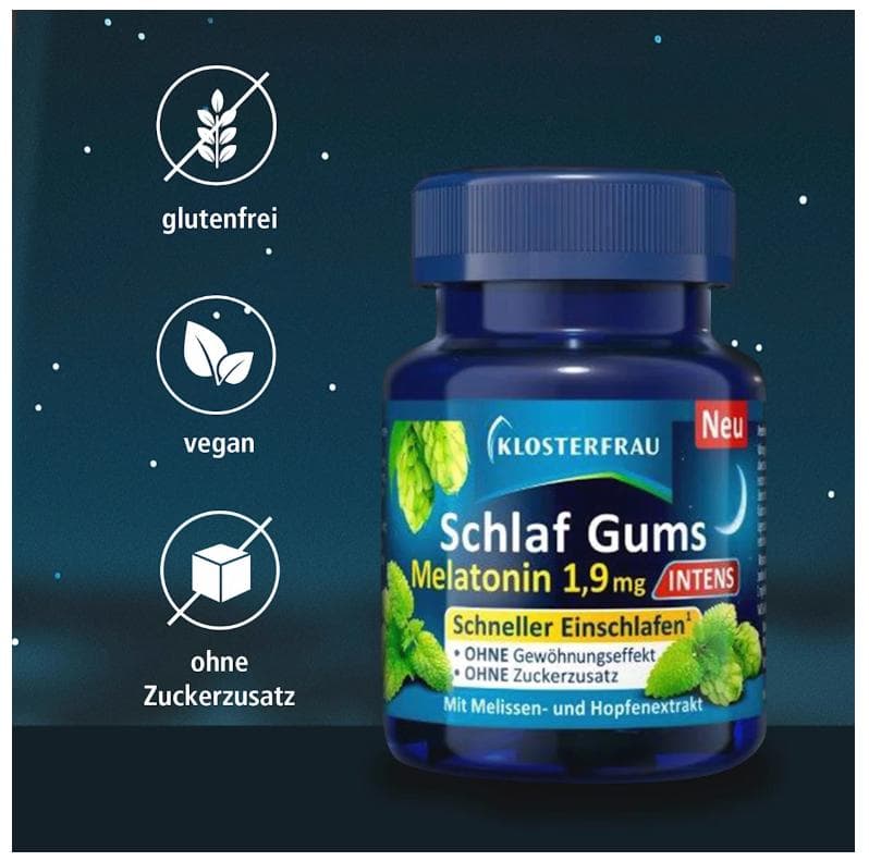 Klosterfrau Sleep Gummies with 1. 9mg Melatonin 30 Gummies