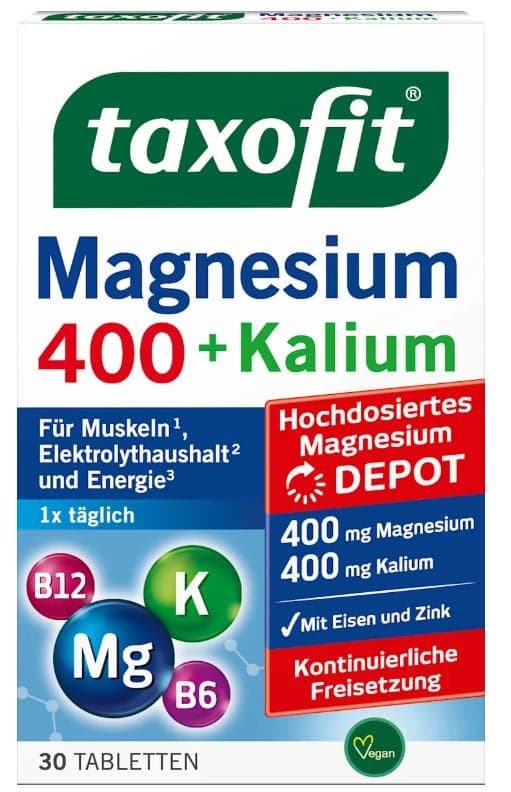 Taxofit Magnesium 400 + Potassium Tablets 30 pieces