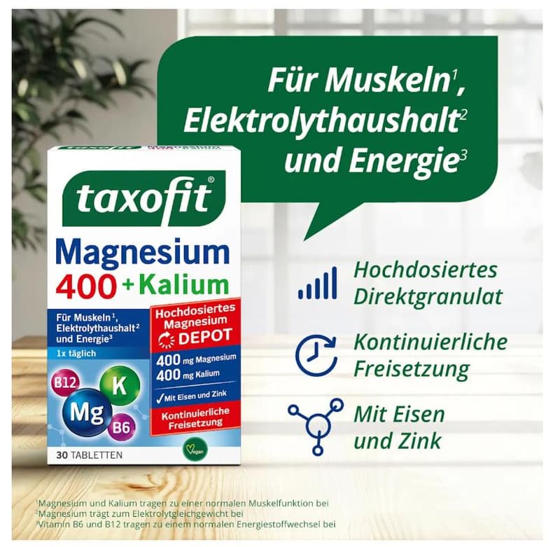 Taxofit Magnesium 400 + Potassium Tablets 30 pieces