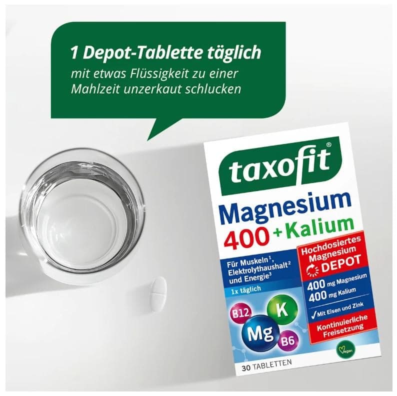 Taxofit Magnesium 400 + Potassium Tablets 30 pieces