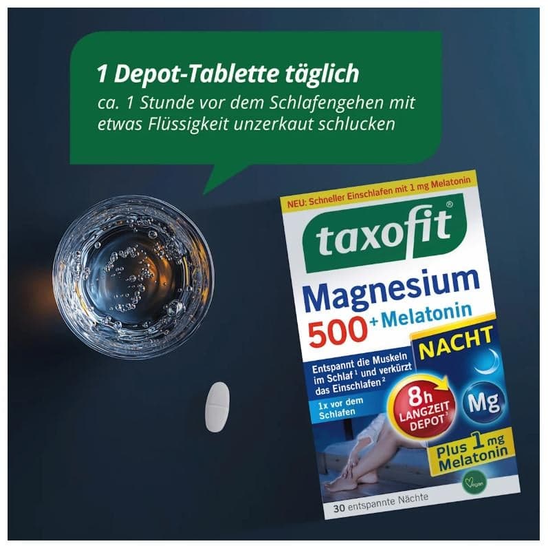 Taxofit Magnesium 500+Melatonin Night 30 Tablets