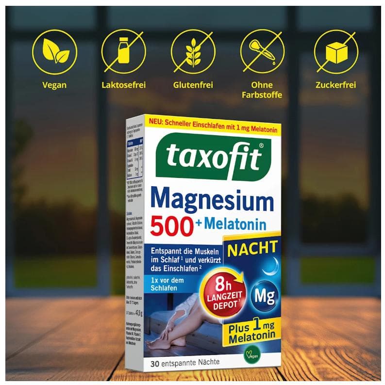 Taxofit Magnesium 500+Melatonin Night 30 Tablets