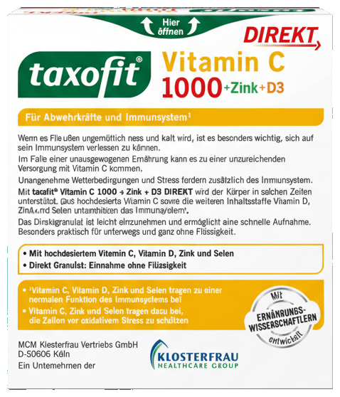 Taxofit Vitamin C 1000 Direct Granules 20 pieces