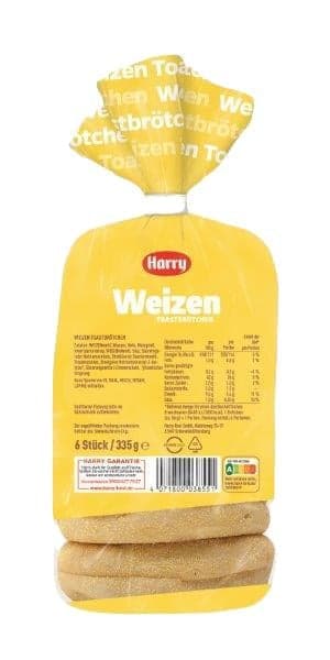 Harry Weizen Toastbrötchen 6 Stück