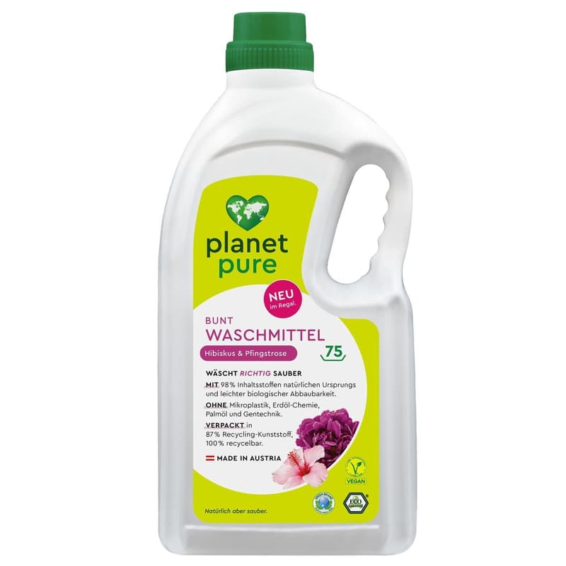 Planet Pure Bunt Waschmittel Hibiskus Pfingstrose