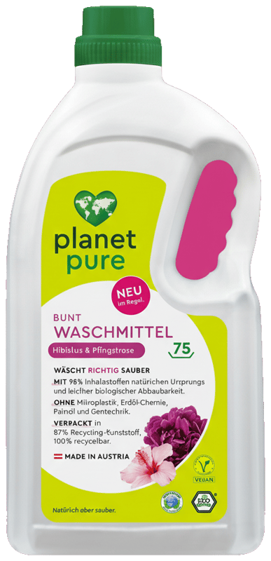 Planet Pure Bunt Waschmittel Hibiskus Pfingstrose