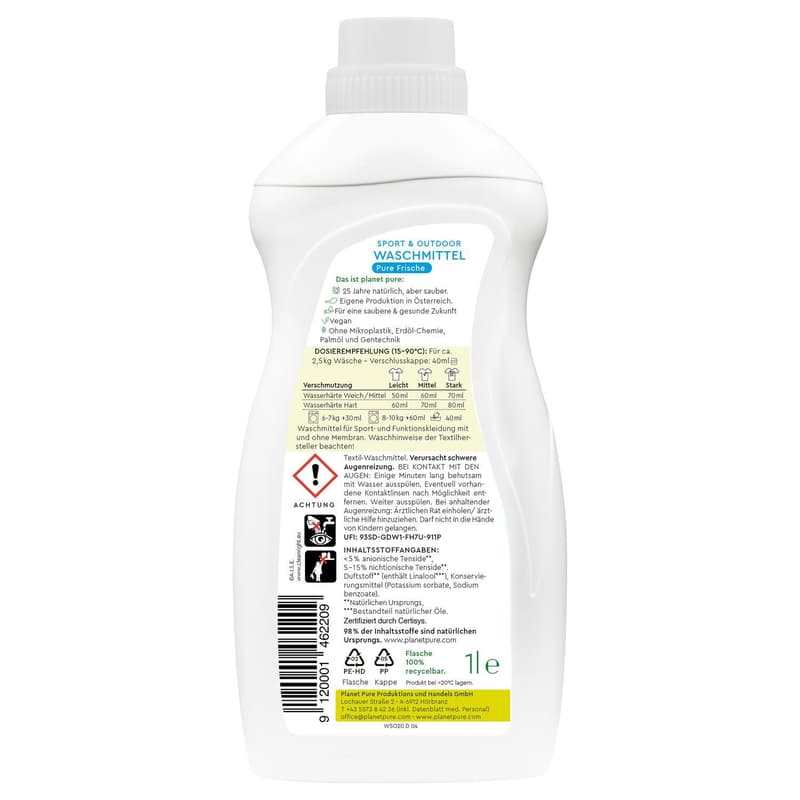 Planet Pure Waschmittel Sport & Outdoor