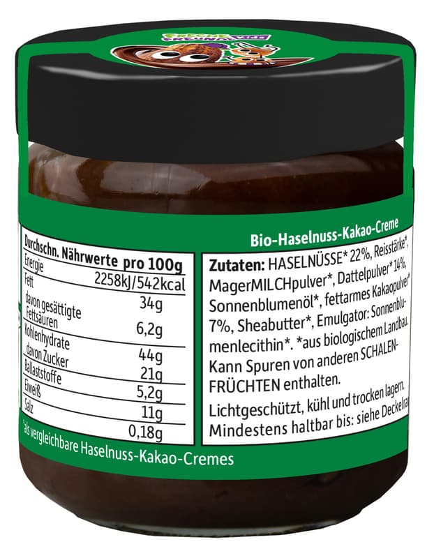 Freche Freunde Kids Organic Creamy Hazelnut and Cocoa Spread