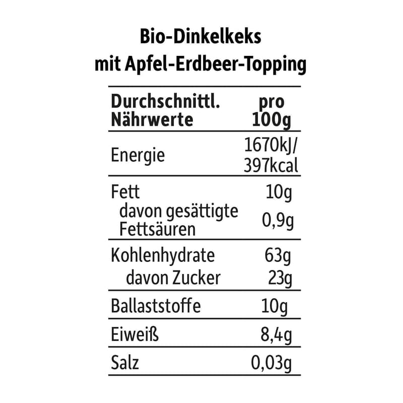 Freche Freunde Kids Bio Eddas Keks-Riegel Apfel & Erdbeere