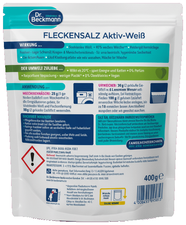 Dr. Beckmann Fleckensalz Aktiv-Weiß 400g 8er