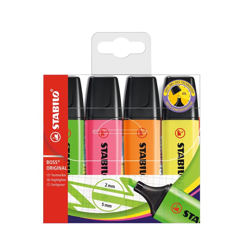 Stabilo Textmarker Boss 4er