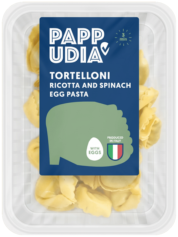 Pappudia Tortelloni mit Ricotta und Spinat – Eiernudeln