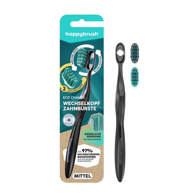 Happybrush Eco Change toothbrush with interchangeable head system color mix