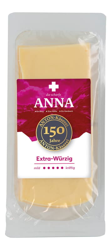 Die Scharfe Anna Schweizer Bergkäse Scheiben