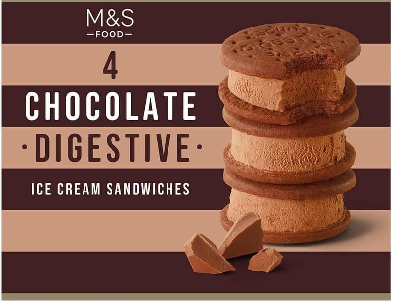 M&S Chocolate Milk Ice Cream with Cocoa Biscuits (48%)