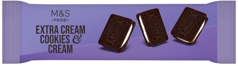 M&S Chocolate Flavoured Biscuits with Vanilla Cream Filling