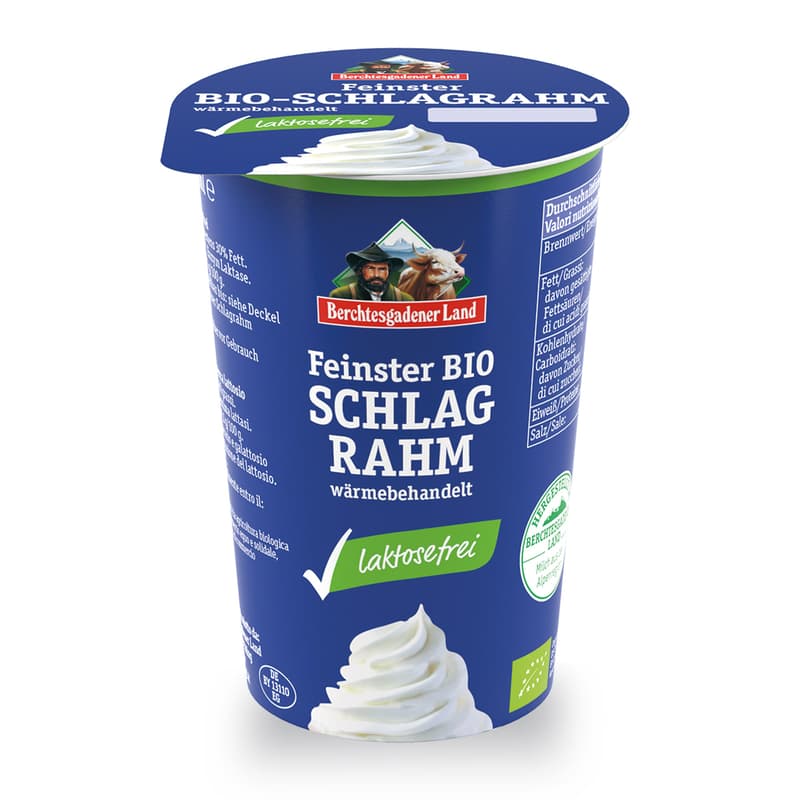 Berchtesgadener Land whipped cream lactose-free