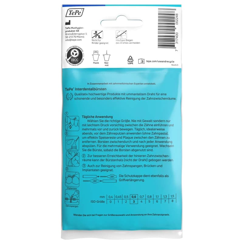 TEPE Interdentalbürste 0,6 mm ISO 3