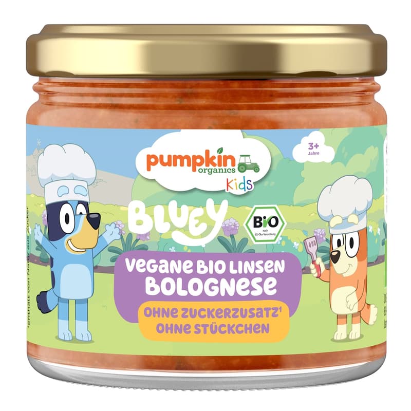 Pumpkin Organics Bluey Vegan Organic Lentil Bolognese