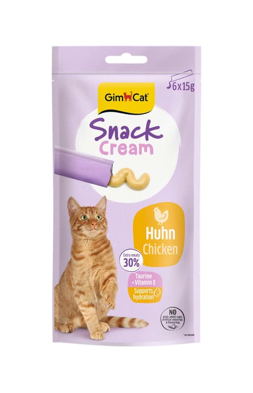 GimCat Snack Cream Chicken 6 x 15 g