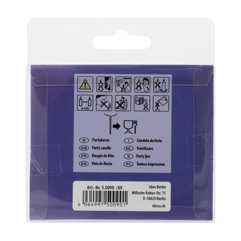 Idena Party Candles Unicorn/Rainbow 5 Pieces
