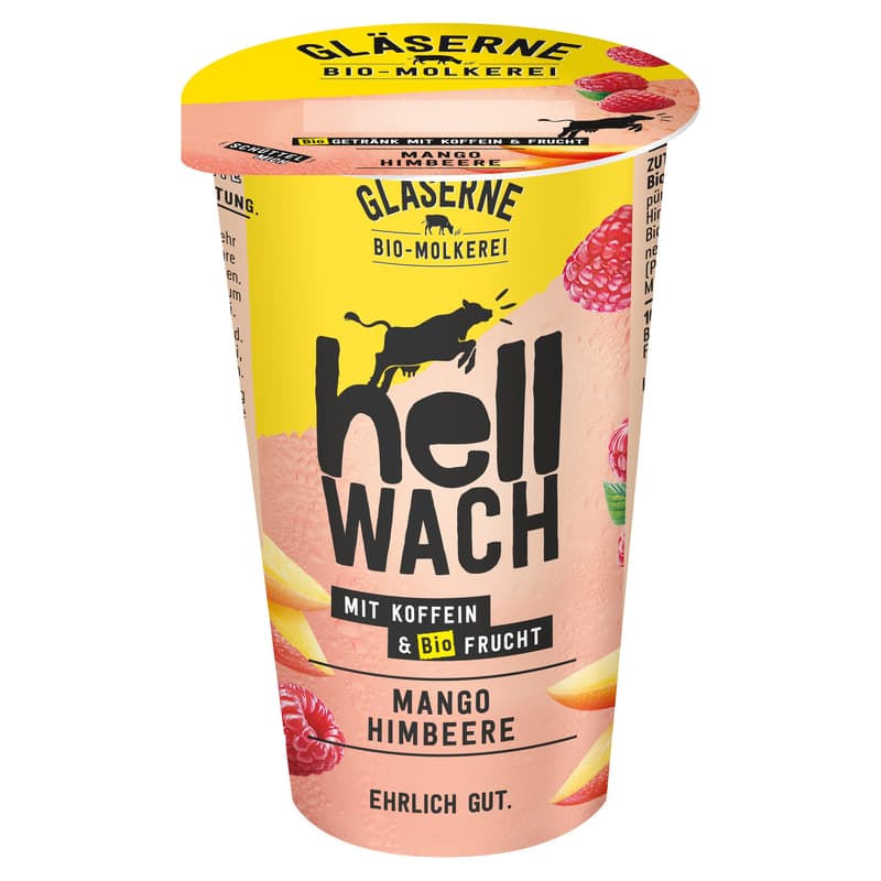 Gläserne Molkerei BIO HellWach Mango Raspberry 230ml