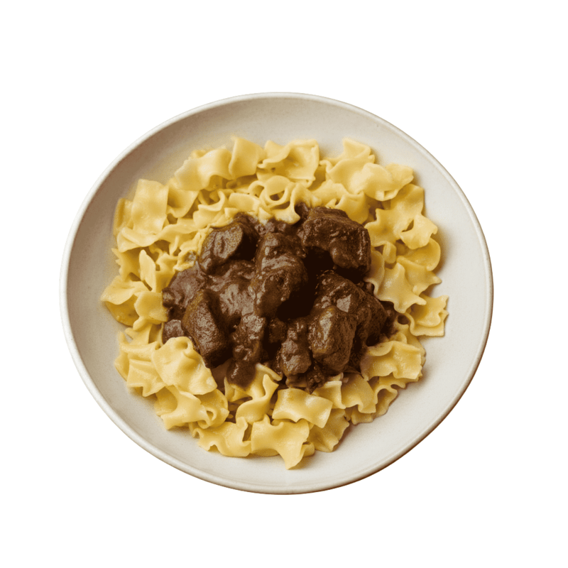 Freshfoodz Red Wine Goulash with wavy ribbon noodles