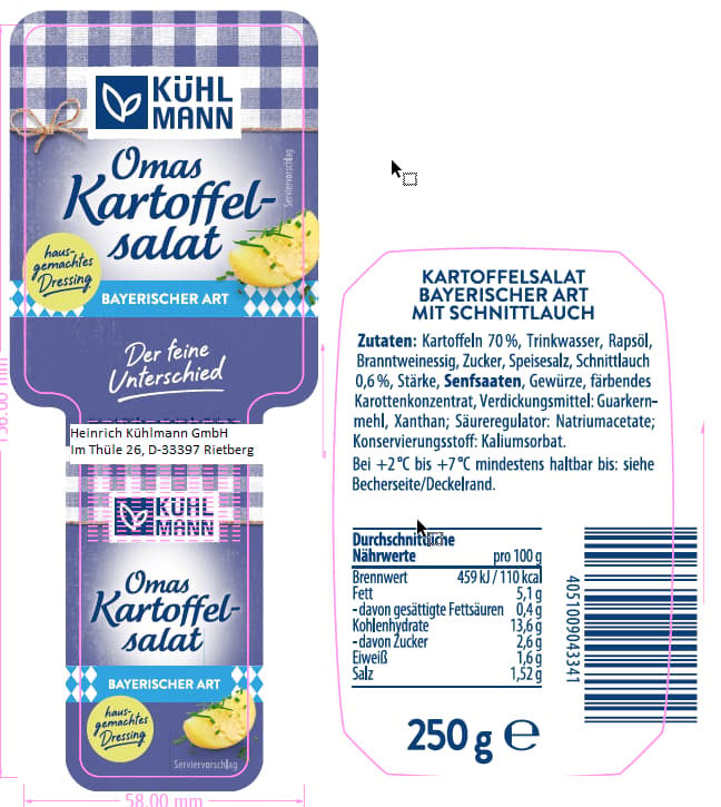 Kühlmann Bavarian-style potato salad