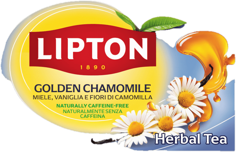 Lipton Golden Chamomile herbal tea with chamomile, honey & vanilla, caffeine-free, Rainforest Alliance certified, 20 tea bags