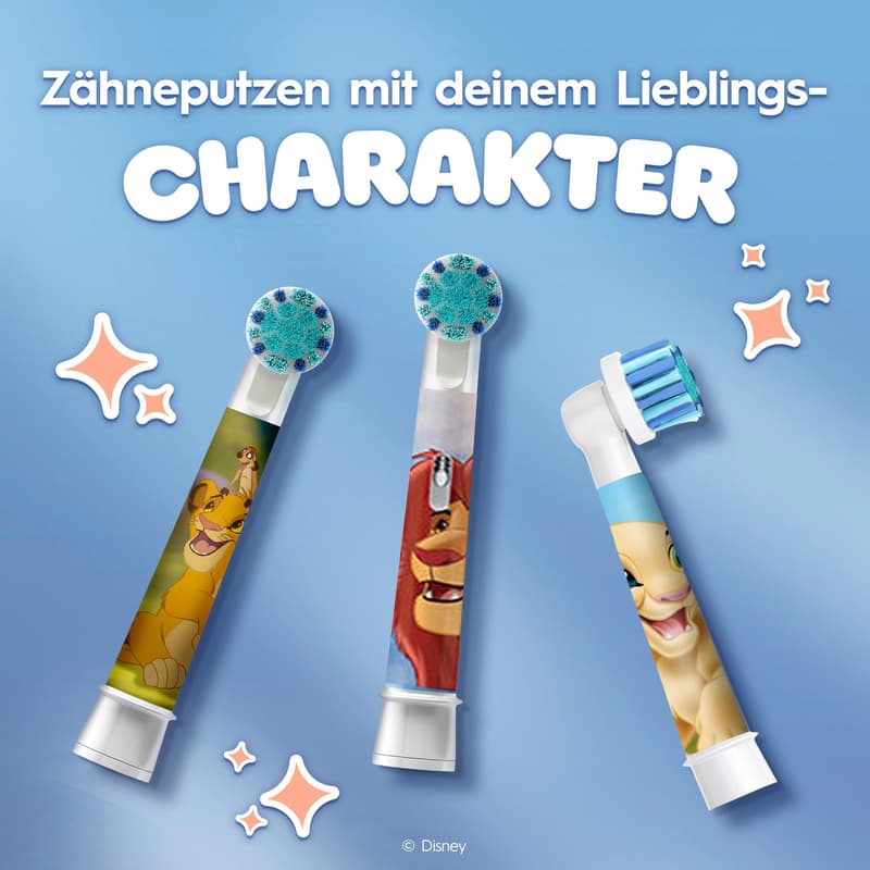 Oral-B Ersatzdüsen Aufsteckbürsten Kids König der Löwen 4er