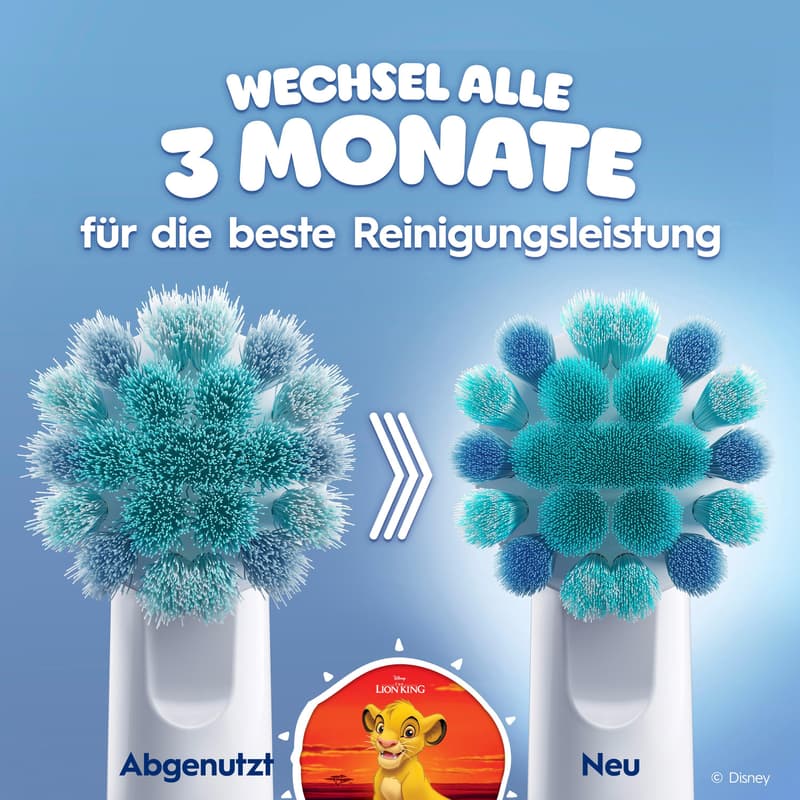 Oral-B Ersatzdüsen Aufsteckbürsten Kids König der Löwen 4er
