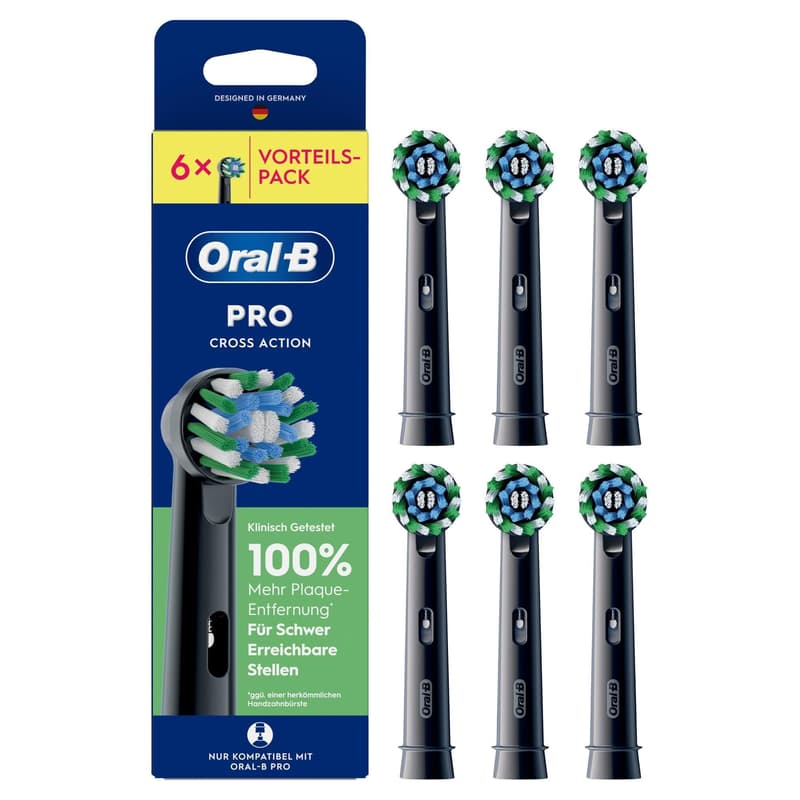 Oral-B Aufsteckbürsten Pro CrossAction Schwarz