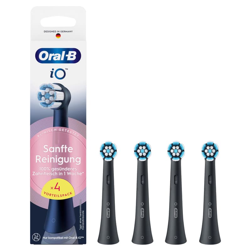 Oral-B Aufsteckbürsten iO Sanfte Reinigung Schwarz