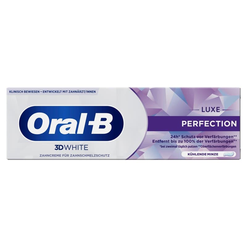 Oral-B 3D White Luxe Perfection Whitening Zahnpasta, Kühlende Minze