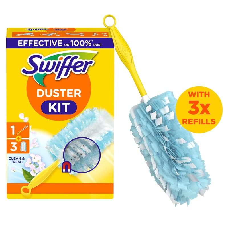 Swiffer Staubmagnet Starterset Griff + 3 Tücher mit Duft 1 Set