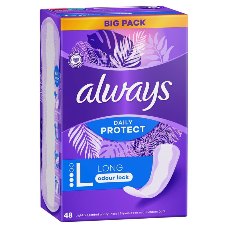Always Daily Protect Slipeinlagen Long mit leichtem Duft