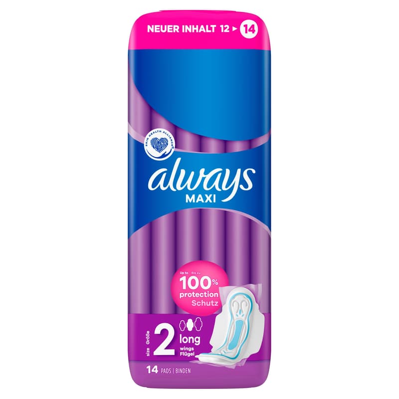 Always Maxi Damenbinden Long mit Flügel