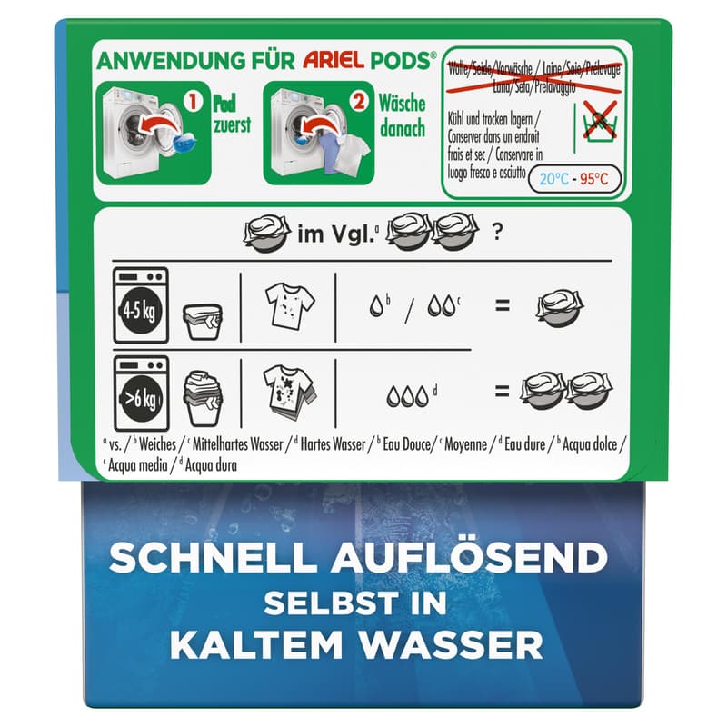 Ariel All-in-1 Vollwaschmittel Flüssig Pods Frische Baumwollblüte 19WL