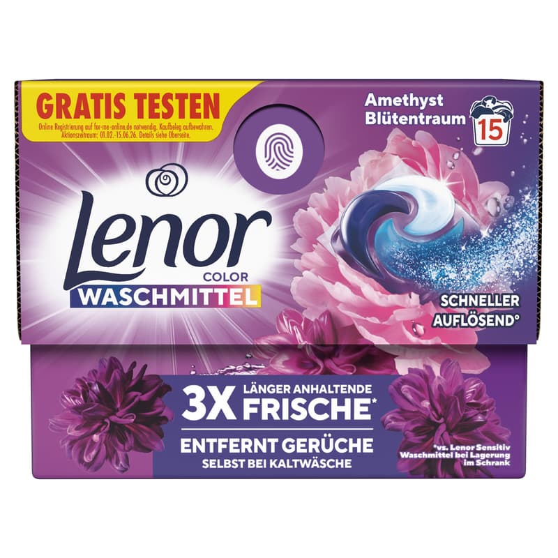 Lenor All-in-1 Colorwaschmittel Pods Blütentraum 15WL