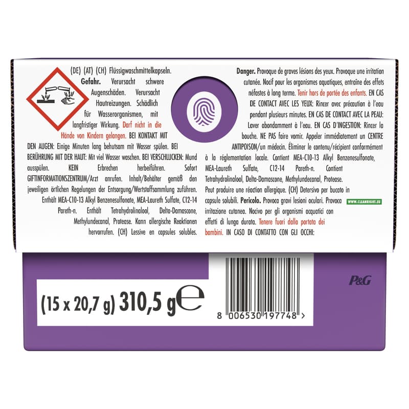 Lenor All-in-1 Colorwaschmittel Pods Blütentraum 15WL