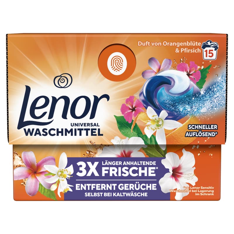 Lenor All-in-1 PODS Orangenblüte & Pfirsich 15WL