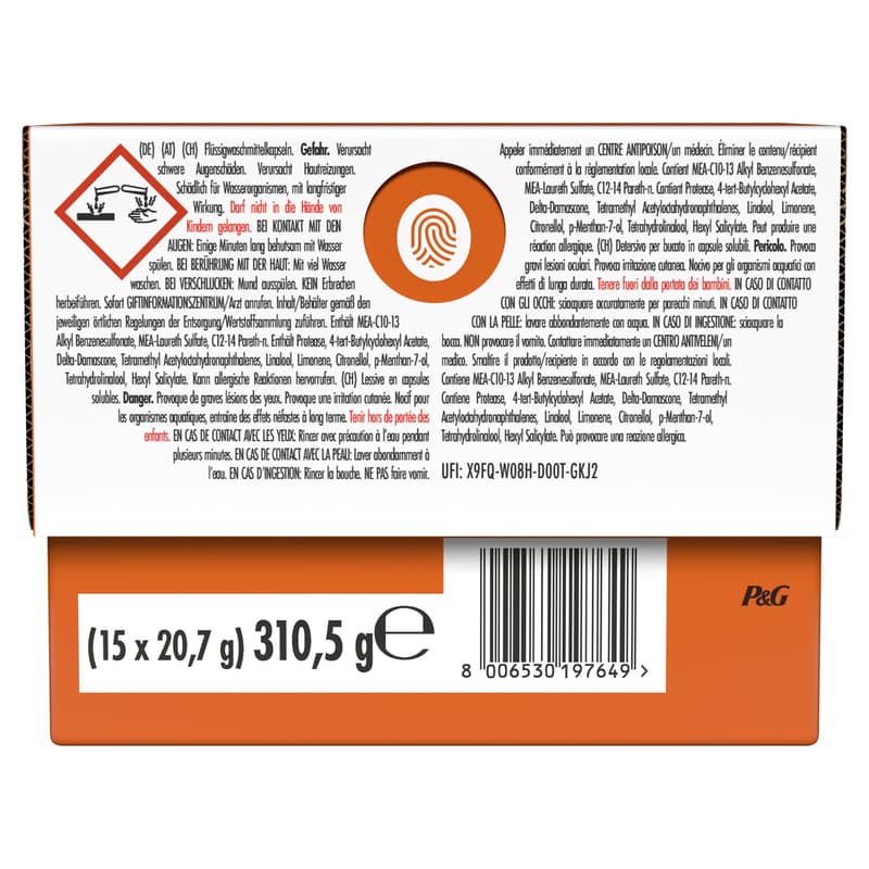 Lenor All-in-1 PODS Orangenblüte & Pfirsich 15WL